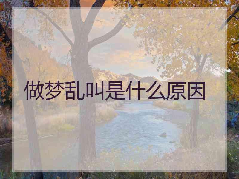 做梦乱叫是什么原因