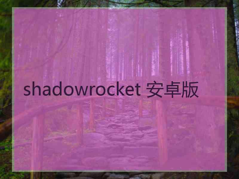 shadowrocket 安卓版