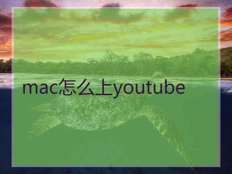 mac怎么上youtube