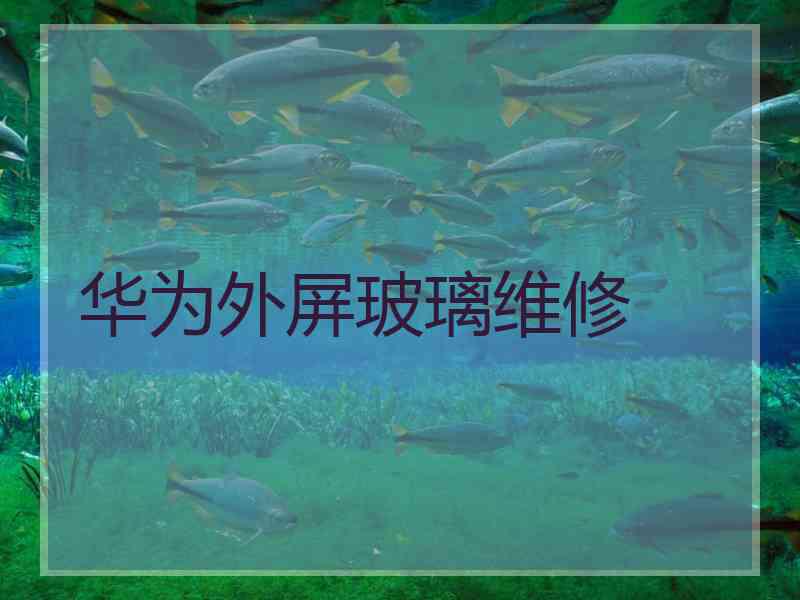 华为外屏玻璃维修