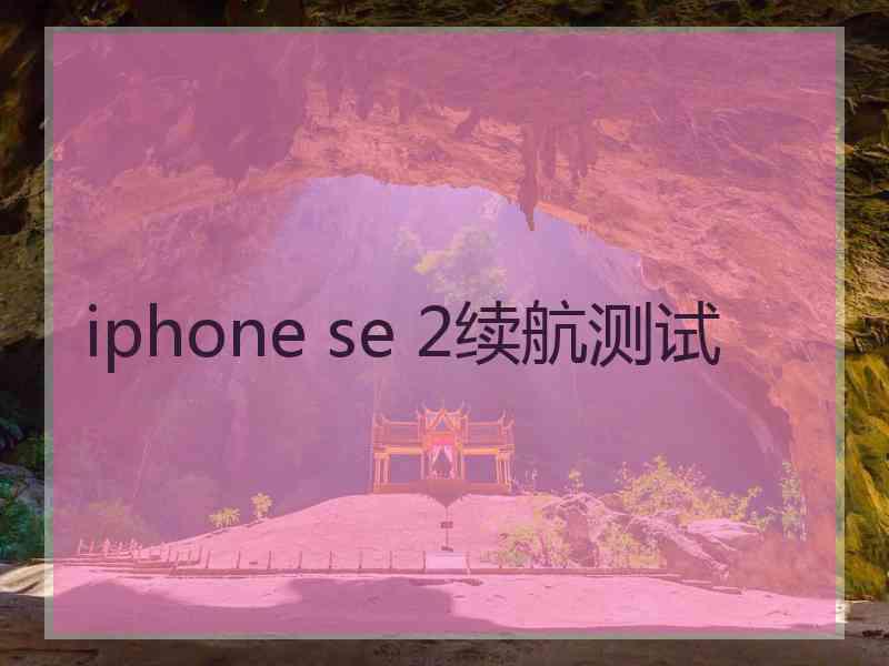 iphone se 2续航测试