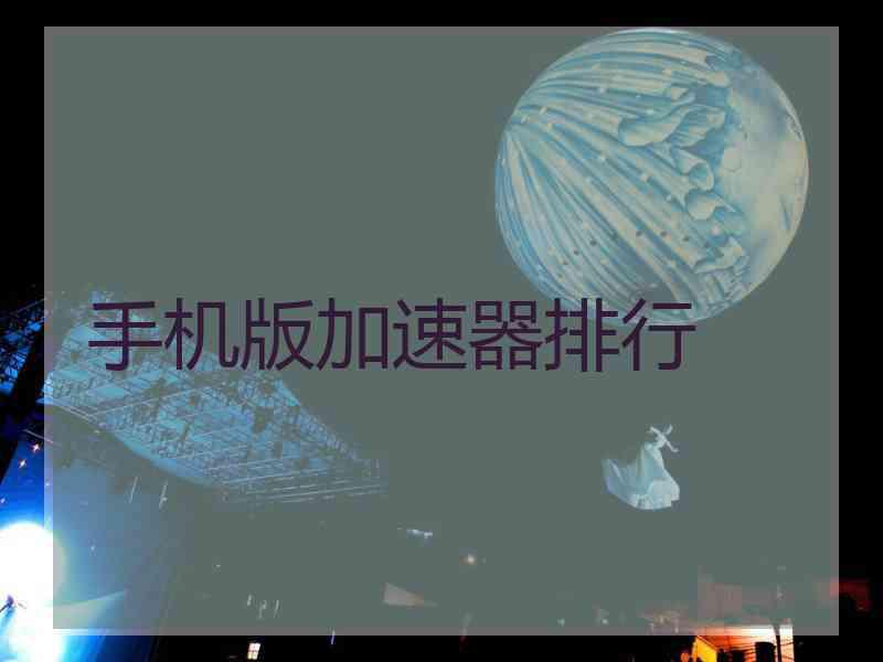 手机版加速器排行