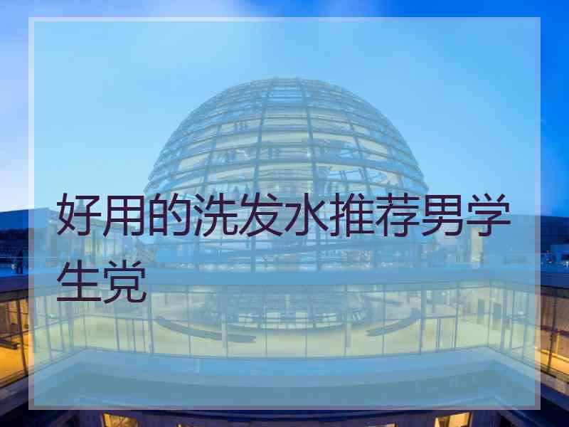 好用的洗发水推荐男学生党