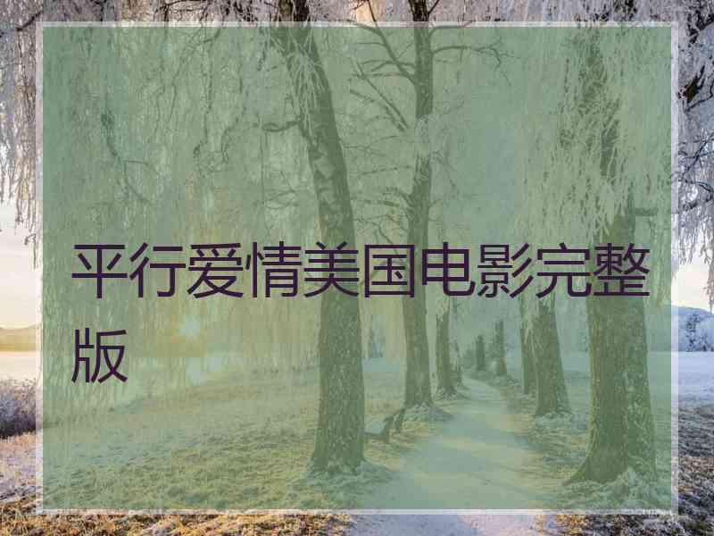 平行爱情美国电影完整版