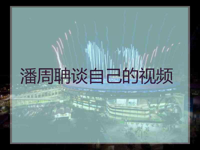 潘周聃谈自己的视频