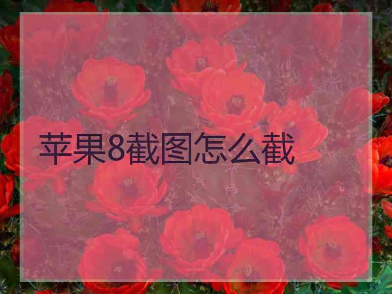 苹果8截图怎么截
