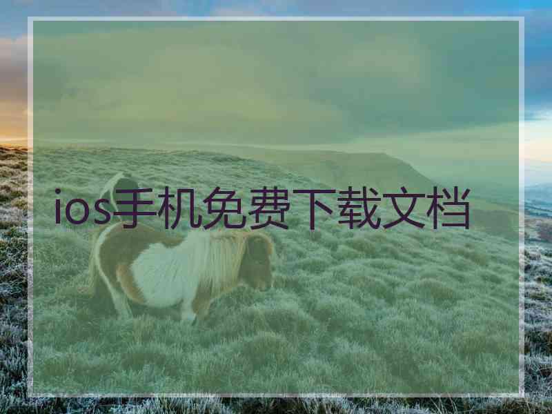 ios手机免费下载文档