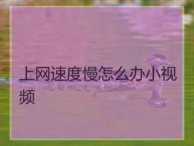 上网速度慢怎么办小视频