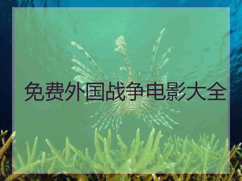 免费外国战争电影大全