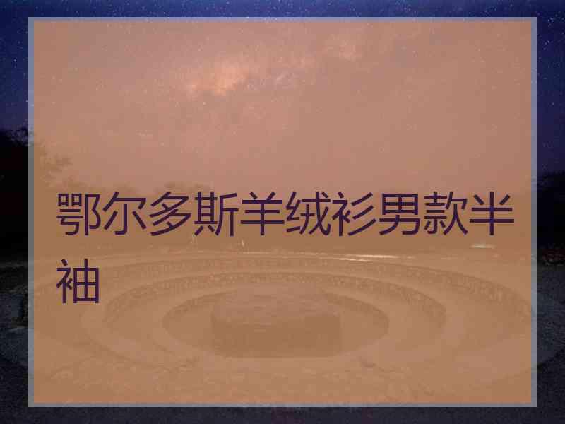 鄂尔多斯羊绒衫男款半袖
