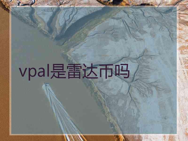 vpal是雷达币吗