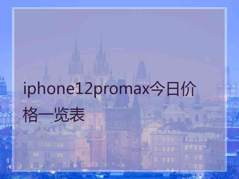 iphone12promax今日价格一览表