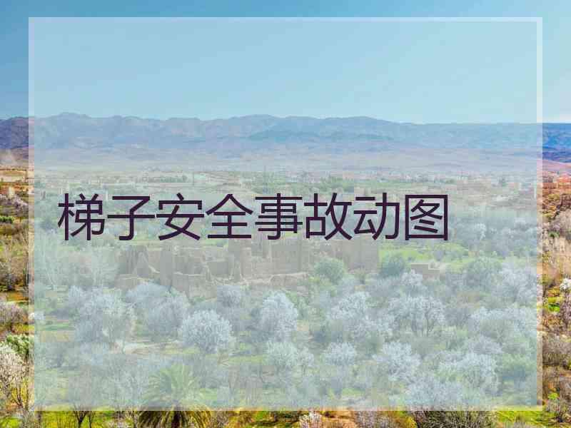 梯子安全事故动图