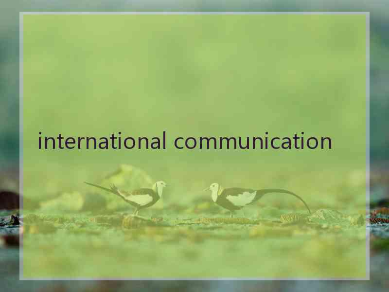international communication