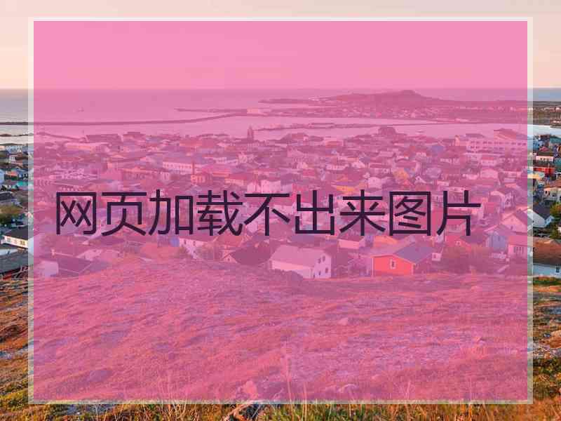 网页加载不出来图片