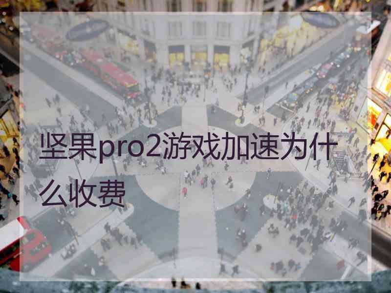 坚果pro2游戏加速为什么收费