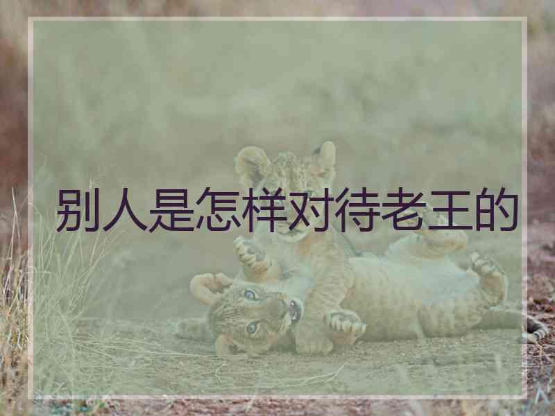 别人是怎样对待老王的