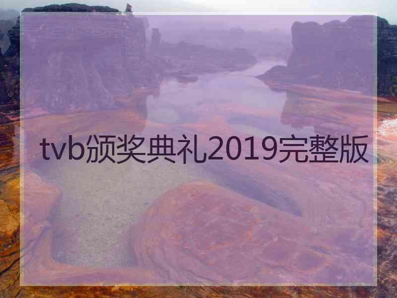 tvb颁奖典礼2019完整版