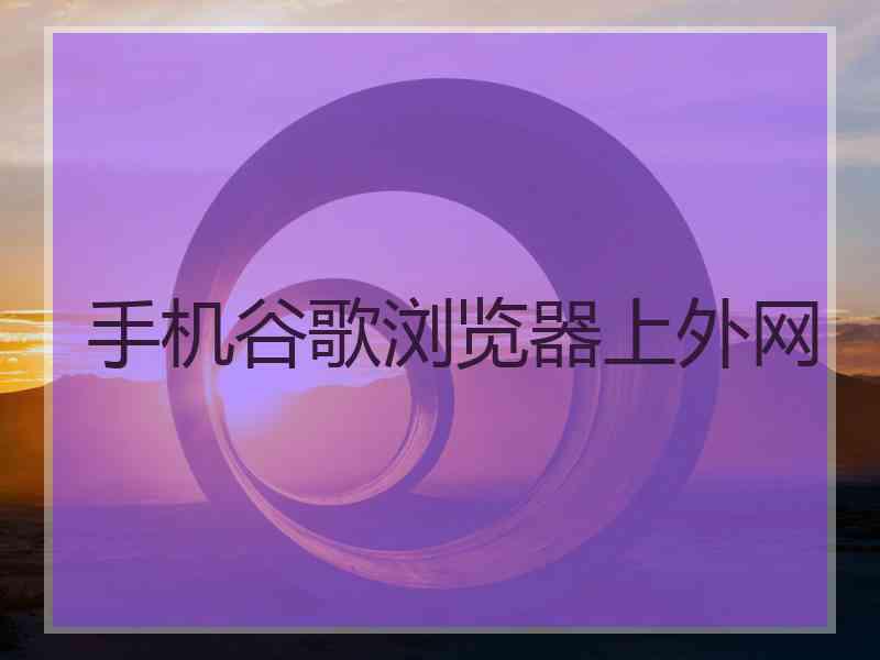 手机谷歌浏览器上外网