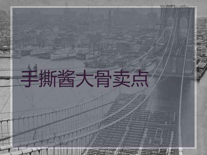 手撕酱大骨卖点