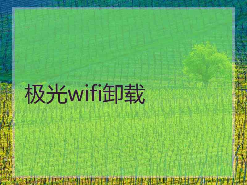 极光wifi卸载