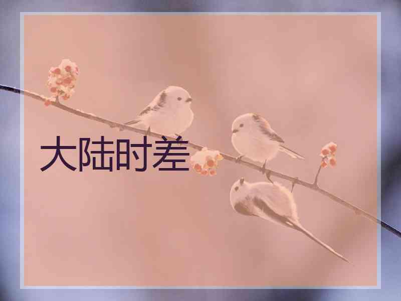 大陆时差