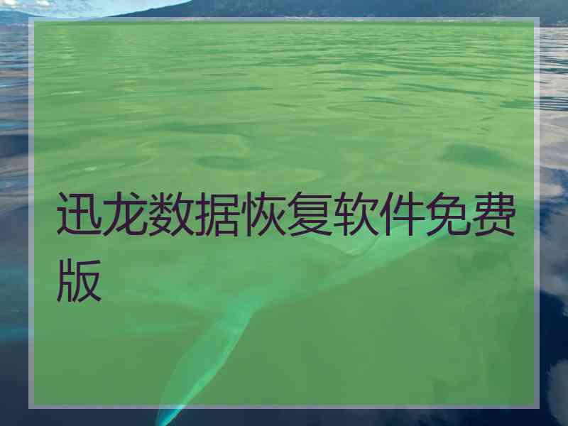 迅龙数据恢复软件免费版
