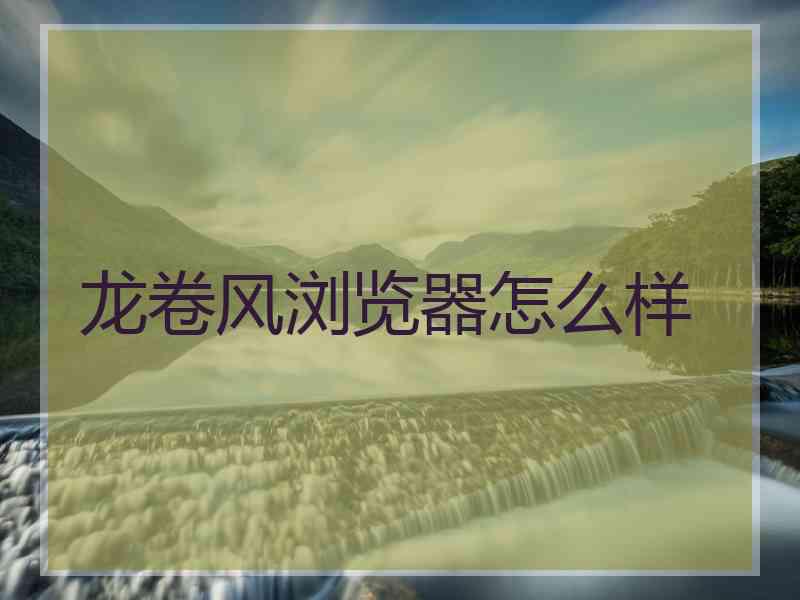龙卷风浏览器怎么样