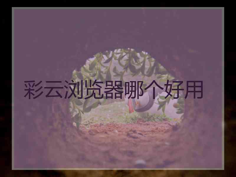 彩云浏览器哪个好用