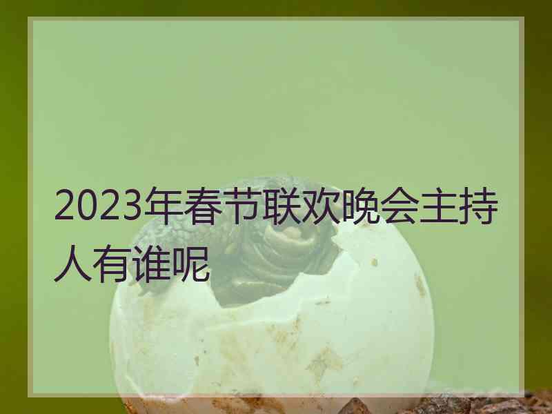 2023年春节联欢晚会主持人有谁呢