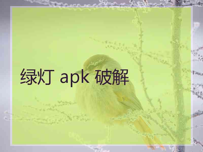 绿灯 apk 破解
