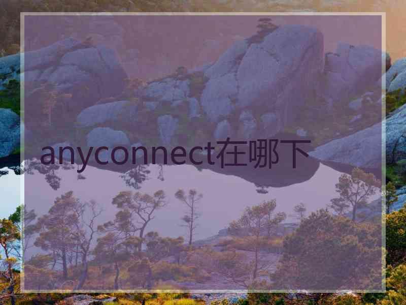 anyconnect在哪下
