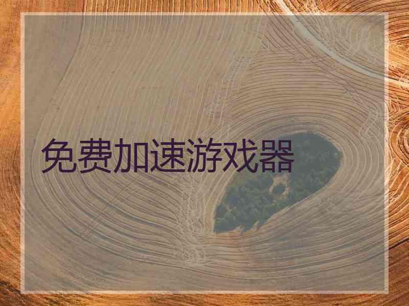 免费加速游戏器
