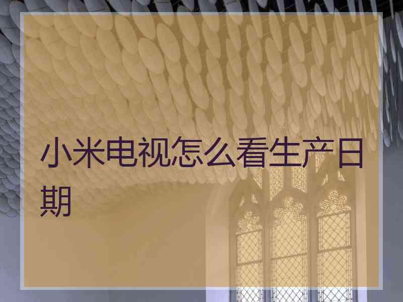 小米电视怎么看生产日期