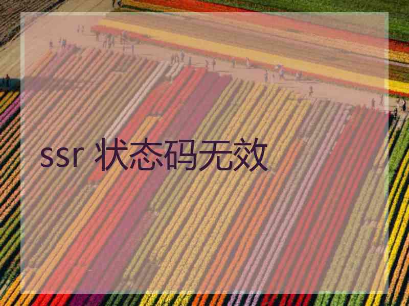 ssr 状态码无效