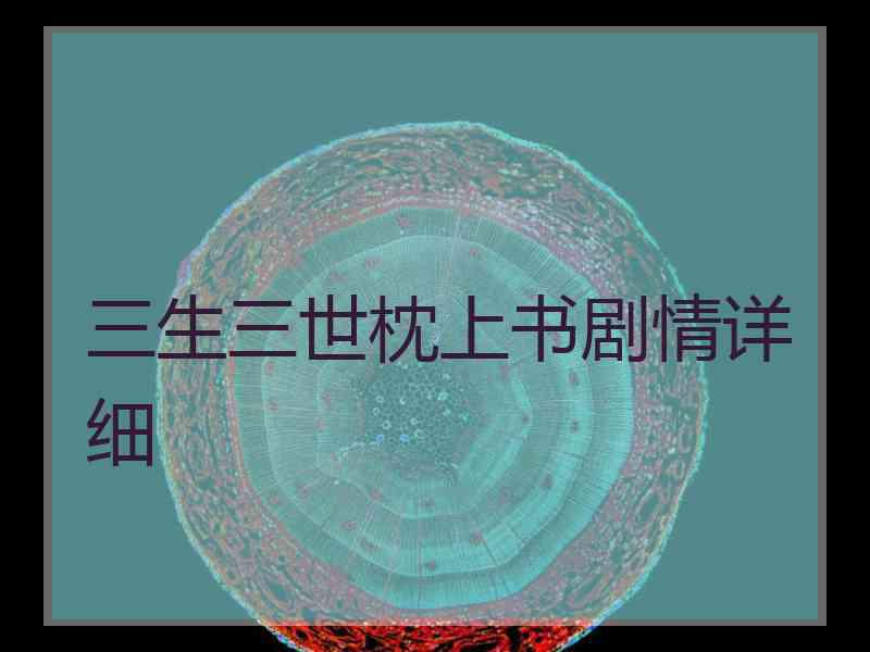 三生三世枕上书剧情详细