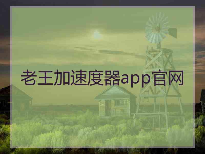老王加速度器app官网