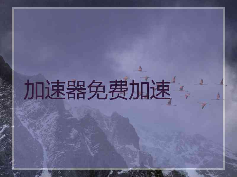 加速器免费加速