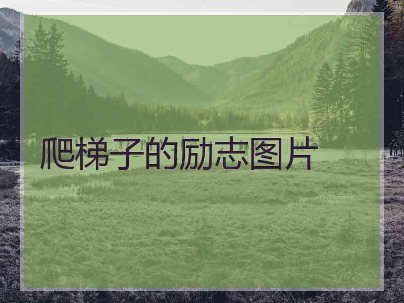 爬梯子的励志图片