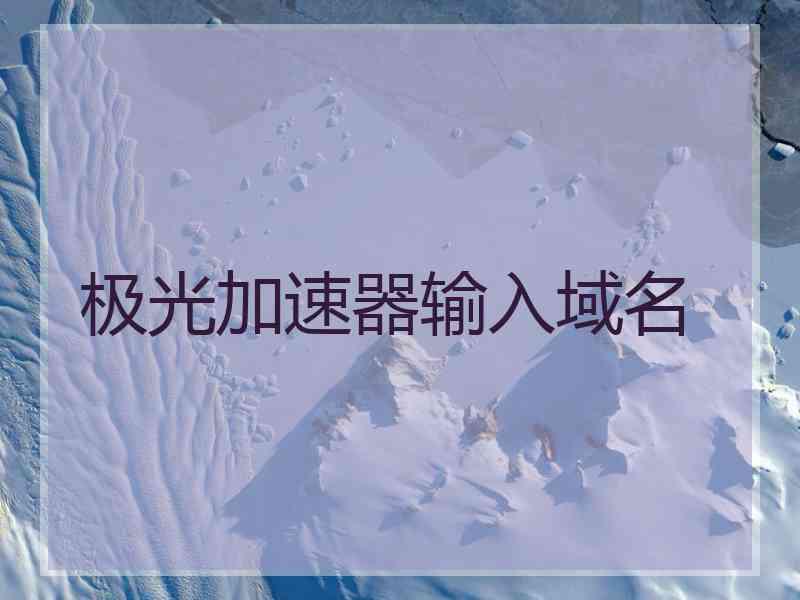 极光加速器输入域名