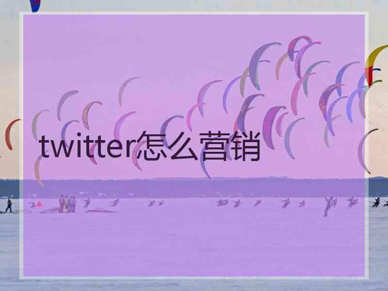 twitter怎么营销