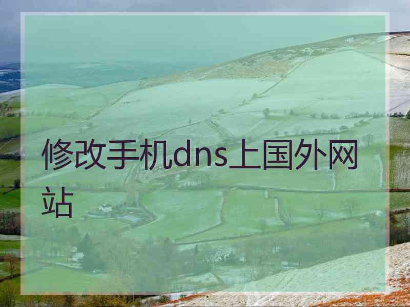 修改手机dns上国外网站