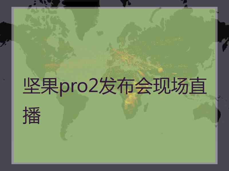坚果pro2发布会现场直播