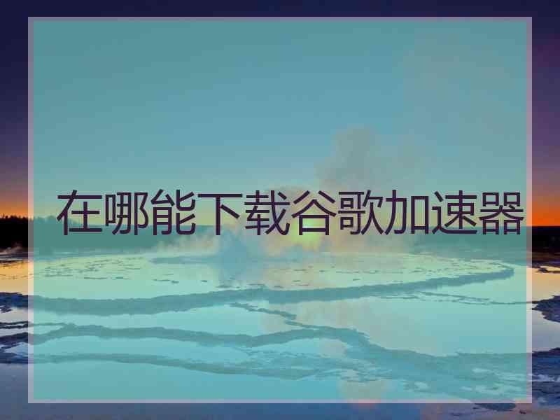 在哪能下载谷歌加速器