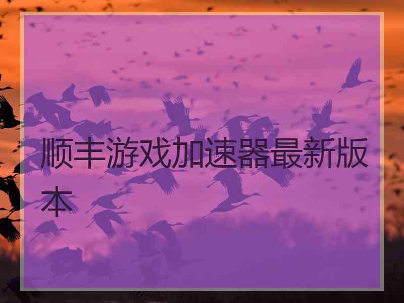 顺丰游戏加速器最新版本