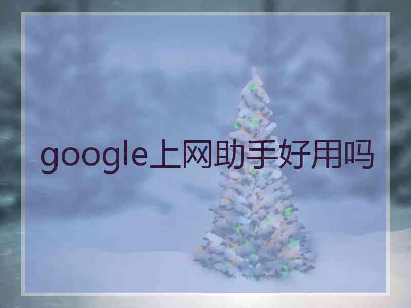 google上网助手好用吗