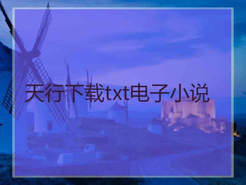 天行下载txt电子小说