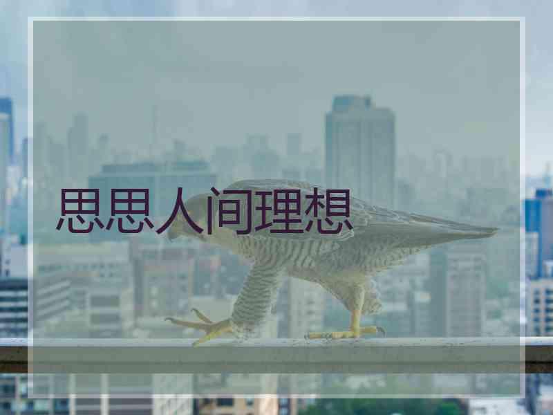 思思人间理想