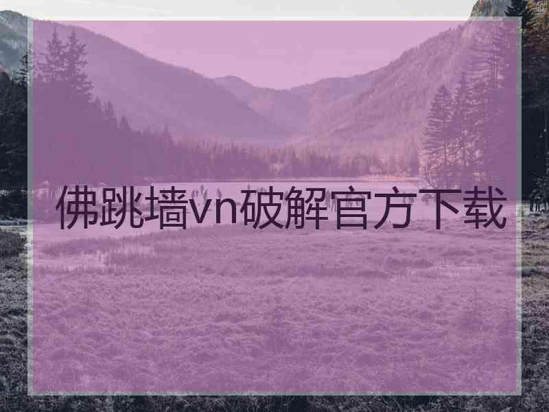 佛跳墙vn破解官方下载