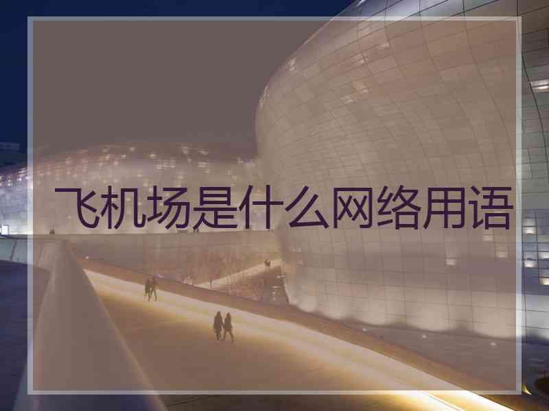 飞机场是什么网络用语